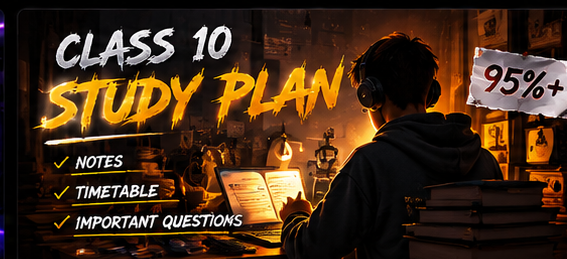 CLASS 10 STUDY PLAN thumbnail concept